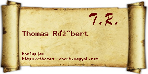 Thomas Róbert névjegykártya