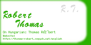 robert thomas business card